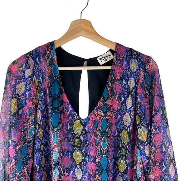 Show Me Your Mumu Snake Print Mini Dress Tunic Size Small - Picture 5 of 8